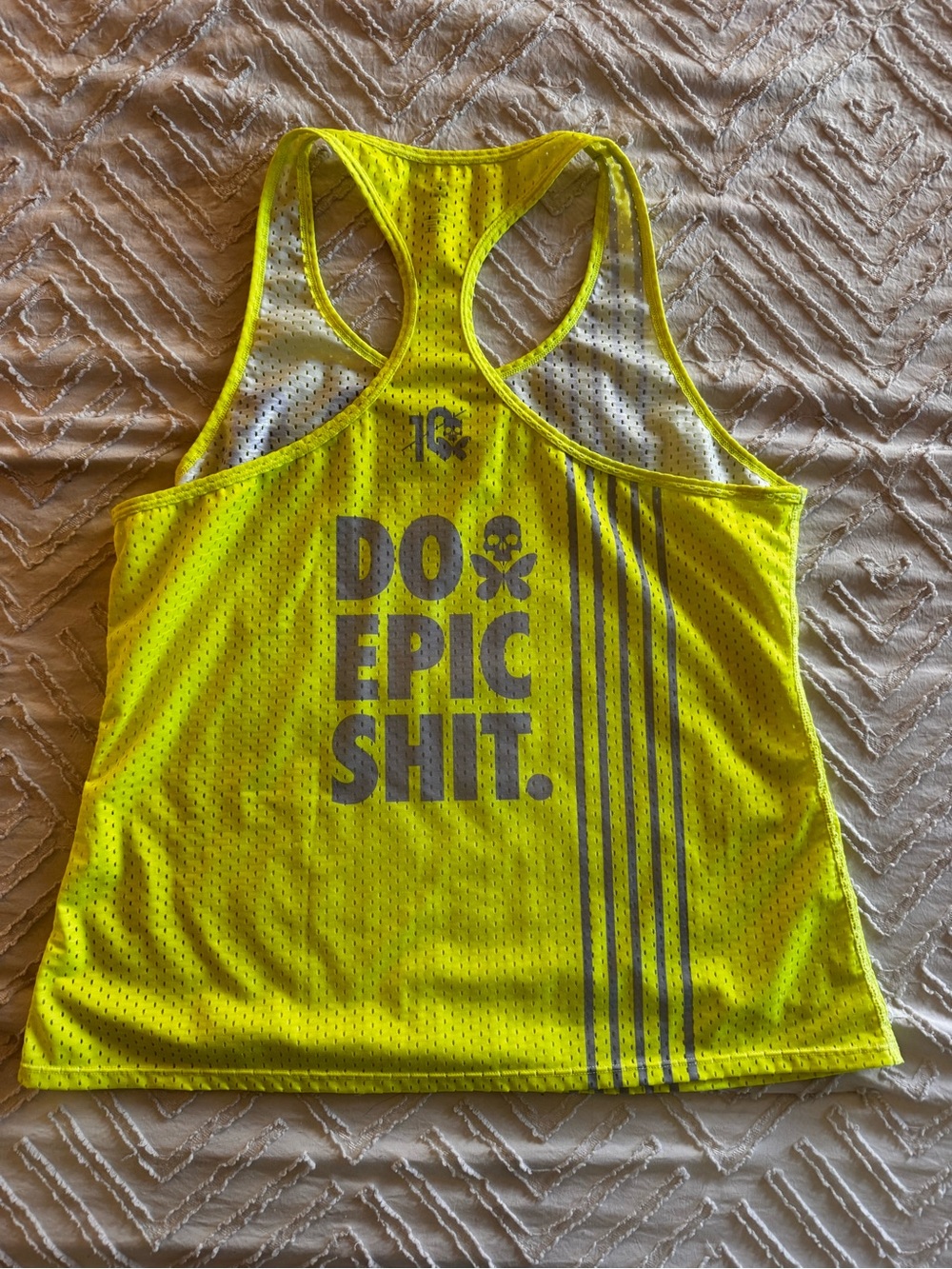 Betty Designs Neon Mesh Racerback Workout Tank Size Large - Picture 3 of 4